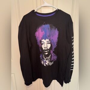 Karl Ferris Collection Shirt Mens XL Black Long Sleeve Jimi Hendrix Graphic Tee